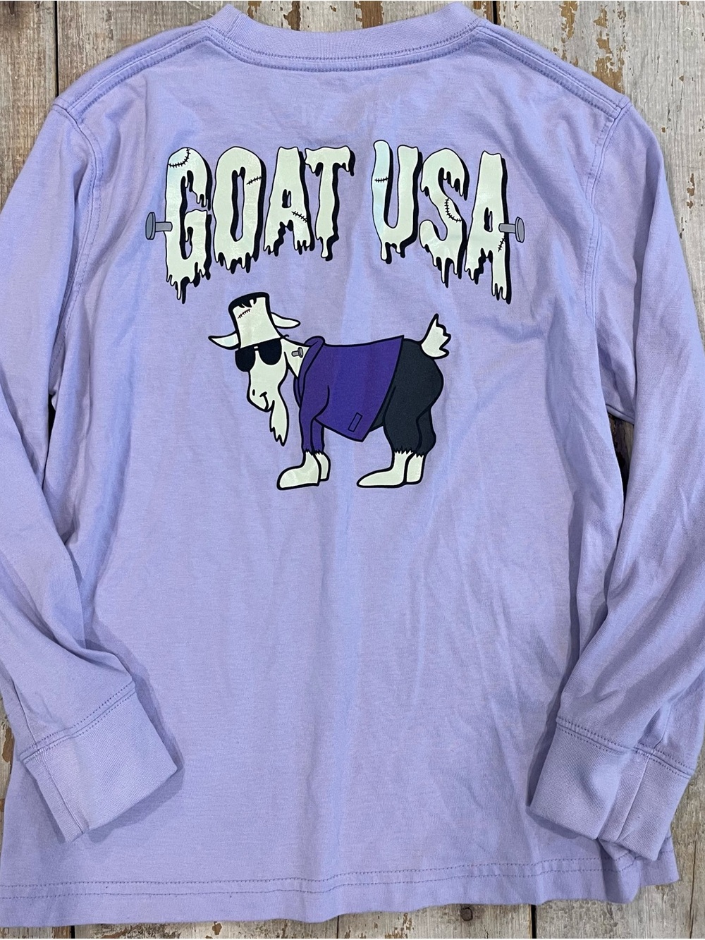 GOAT USA glow-in-the-dark Halloween Frankenstein long-sleeve top - size medium